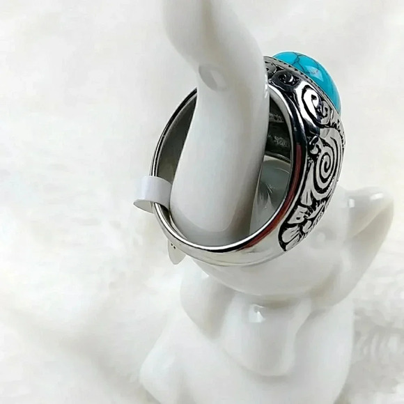 Unisex Southwestern Boho Chunky Ring Size 7 - Picture 4 of 7